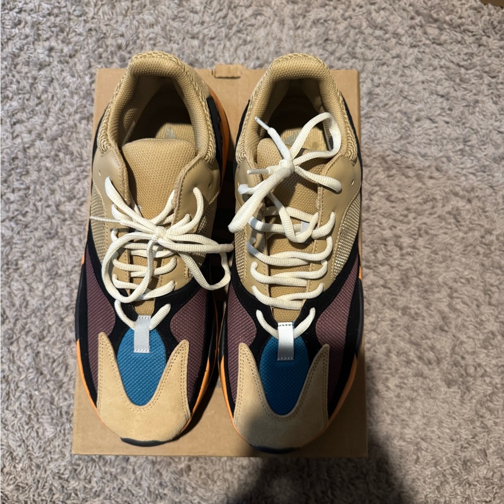 Yeezy 700 “Endamb” Men's Athletic Sneakers in Tan, Orange, Black - Picture 3 of 3
